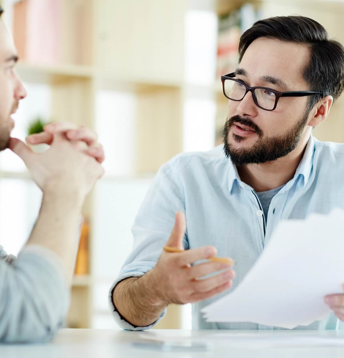 insurance-brokers PJO Insurance Brokerage business insurance brokers meeting with a client